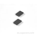 Conector de clavija de 2,54 mm de una sola fila recta